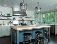 design kuchyně bez stropních skříní