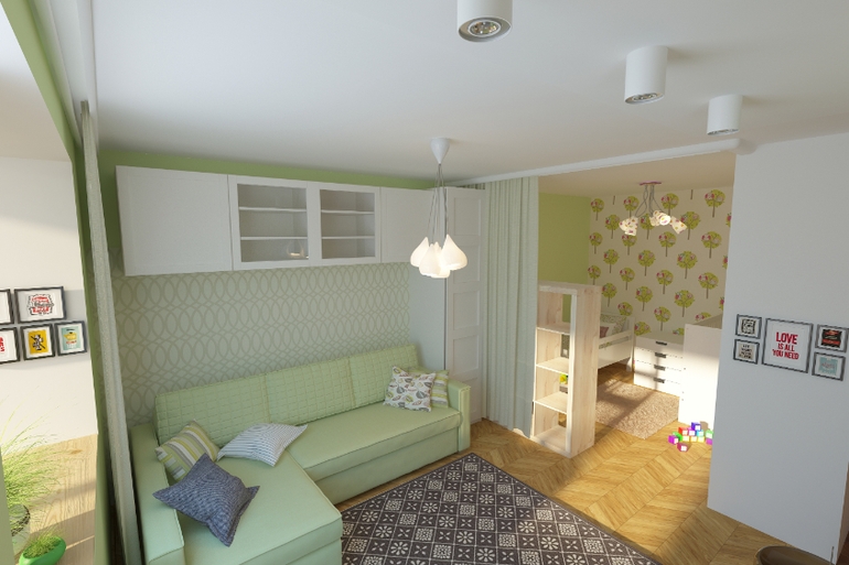proiectarea unui apartament cu o zonă pentru copii