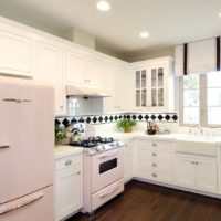 bucătărie în fotografie alb color