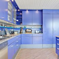 bucătărie în fotografie albastră