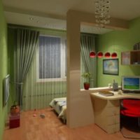 apartament studio pentru o familie cu un design pentru copii