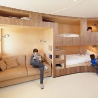 apartament de studio pentru o familie cu idei de design pentru copii