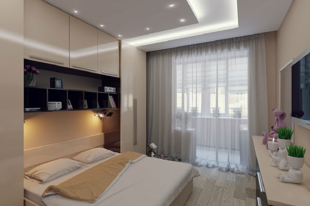 تصميم غرفة نوم صغيرة 10 متر مربع