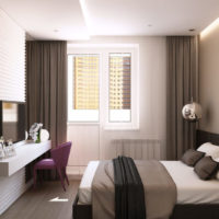 spavaća soba 10 m² modernog dizajna
