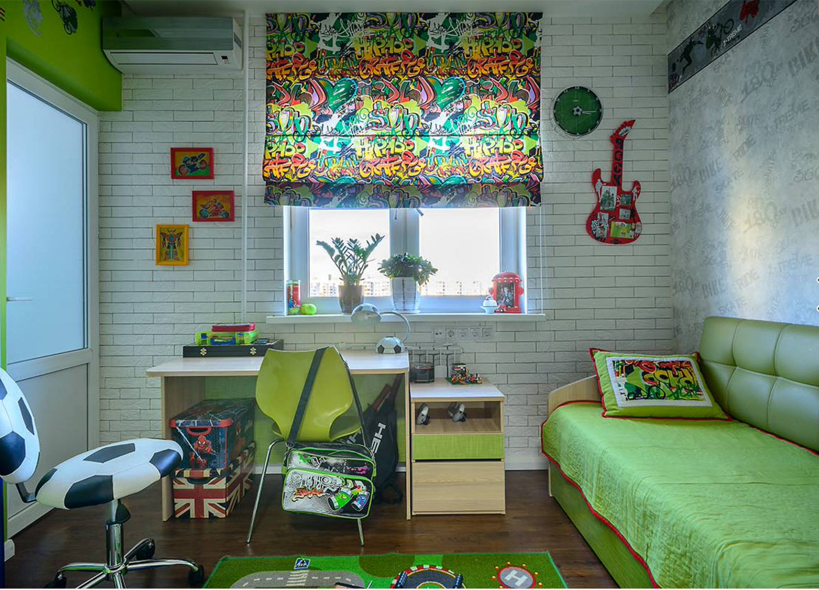 vaikų kambarys yra stačiakampio formos