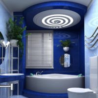 koupelna design 4 m2 v modrých tónech