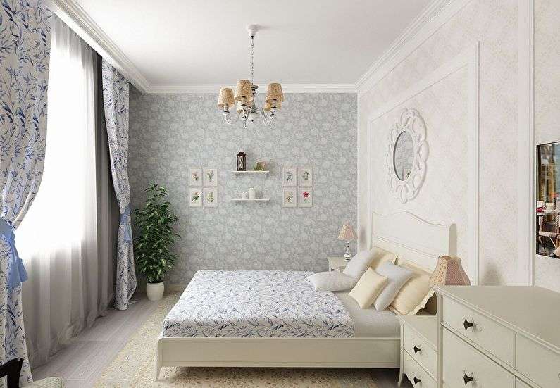 gabungan wallpaper di bilik tidur