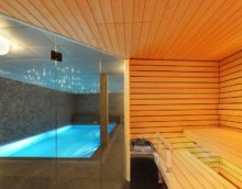 design elegant și modern al saunei