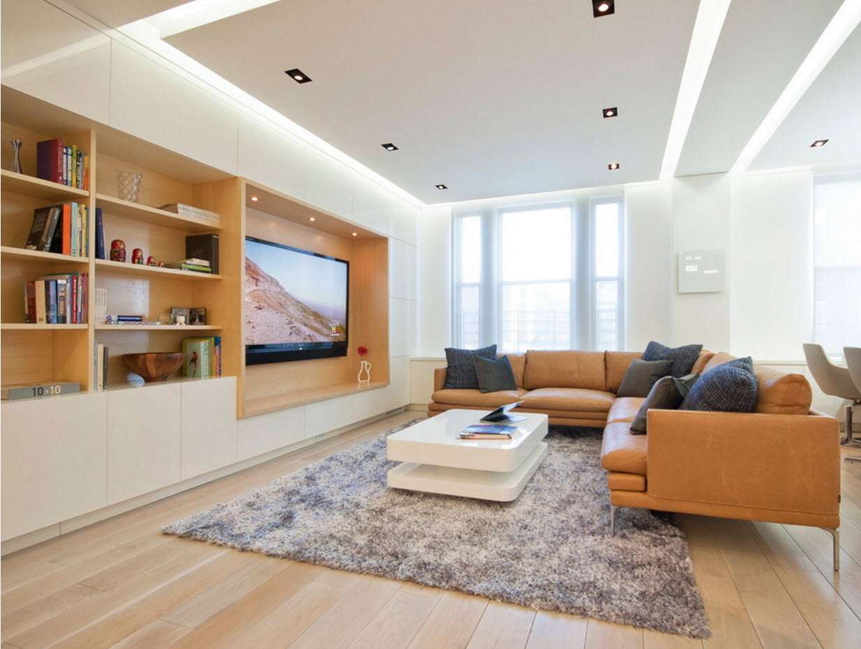 modernaus dizaino gyvenamojo kambario nuotrauka