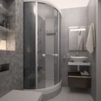Sprchová kabina v interiéru koupelny