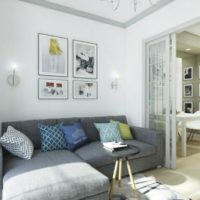 Lounge-ontwerp in heldere kleuren