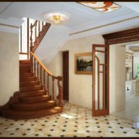 příklad neobvyklého stylu schodů na fotografii čestného domu