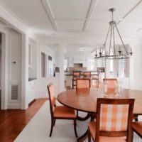 idea menggabungkan warna peach yang luar biasa di bahagian dalam gambar pangsapuri