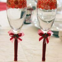 példa egy könnyű dekoráció stílusú esküvői szemüveg fotó