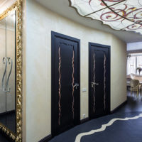 Uși de baie de designer pe hol