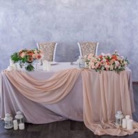 Hiasan meja perkahwinan DIY
