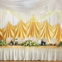 Design elegante del tavolo di nozze