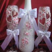 opțiune decorare ușoară decor pahare de nuntă fotografie