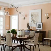 ideja apvienot skaistu persiku krāsu dzīvokļa fotoattēla stilā