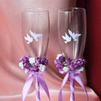 az esküvői szemüveg stílusának gyönyörű dekorációjának ötlete
