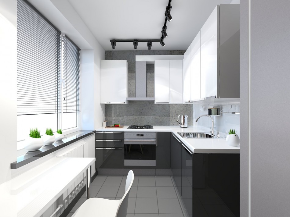 Virtuvės „pasidaryk pats“ interjeras studijos tipo bute