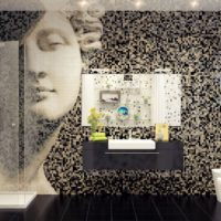 Mozaikos kompozicija vonios kambario dizaine