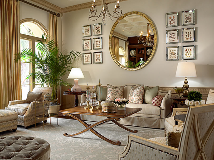 Navrhněte obývací pokoj v tradičním klasickém stylu