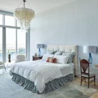 Dormitor albastru rustic