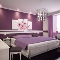 Echtgenoten slaapkamer in lavendelkleur