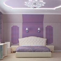 Dekorasi bilik tidur di lavender