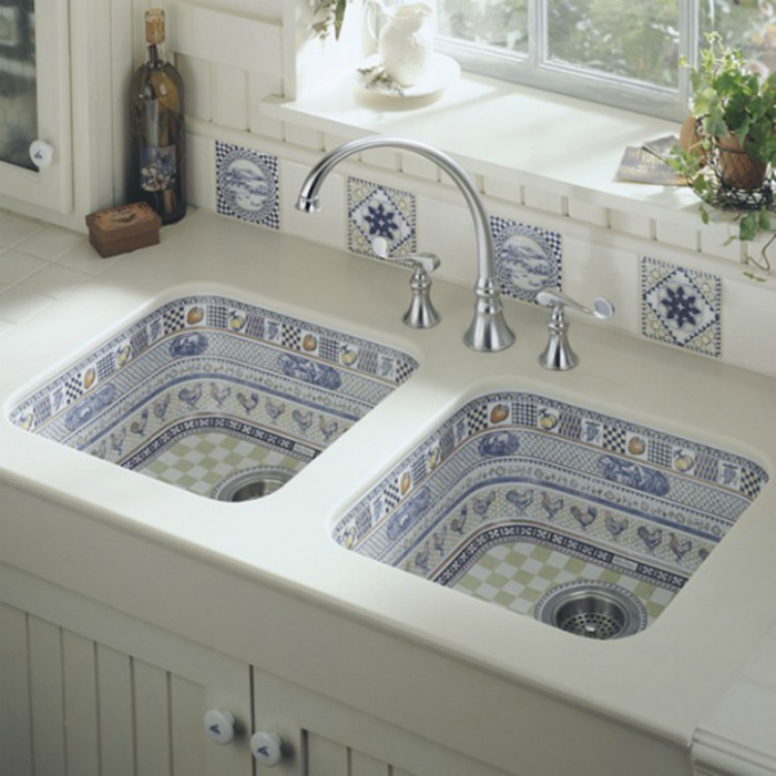 Kuhinjski sudoper s mozaikom