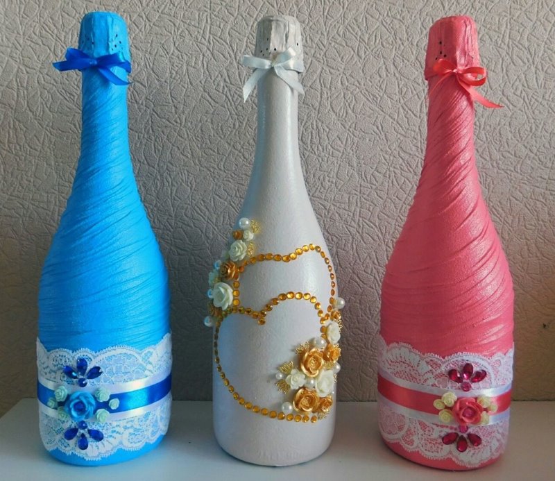 Set de șampanie DIY pentru decor de nuntă
