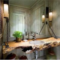 Dřevo v interiéru koupelny