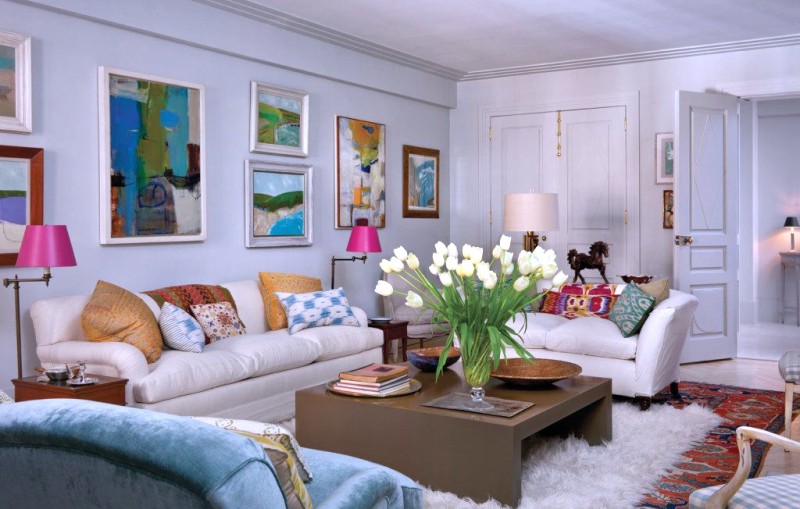 Smíšený styl designu obývacího pokoje