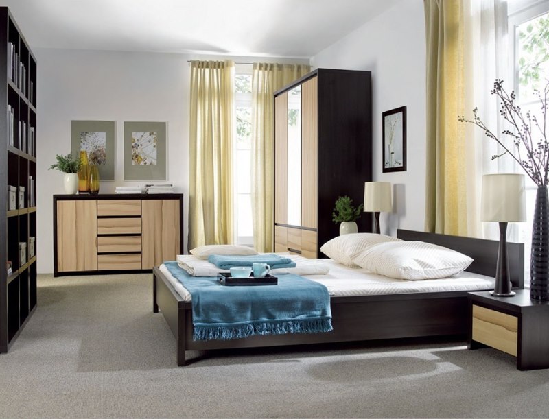 Proiectarea unui dormitor de colț într-un apartament cu două camere