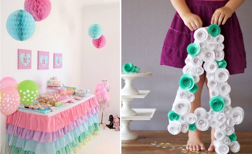 Doe-het-zelf decoratie van een kinderkamer voor de verjaardag van een kind