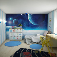 Vaikų kambarys mėlynais atspalviais