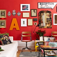 Decoratiuni perete rosu DIY