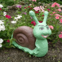 Figurină cu melc pentru decorarea grădinii