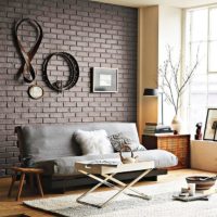 Brick wall decor with original items