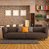 Decorating wall niches with brick wallpaper