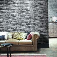 Brick walls in a modern interior