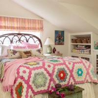 Textil strălucitor în designul dormitorului