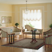 German-style living room design with vintage furniture