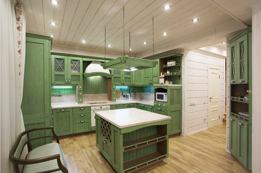 Design rustic de bucătărie casă privată