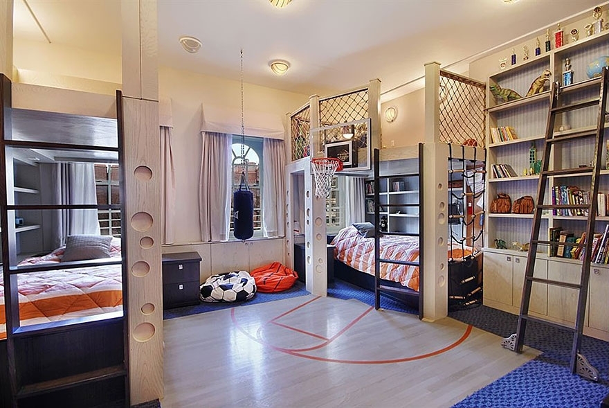 Dekorace místnosti pro mladého basketbalového hráče