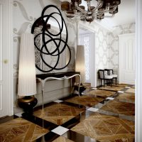 Богат интериор на коридора в стил арт деко