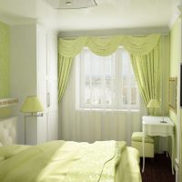Zelená barva v designu ložnice