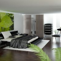 Minimalistički zeleni dekor spavaće sobe