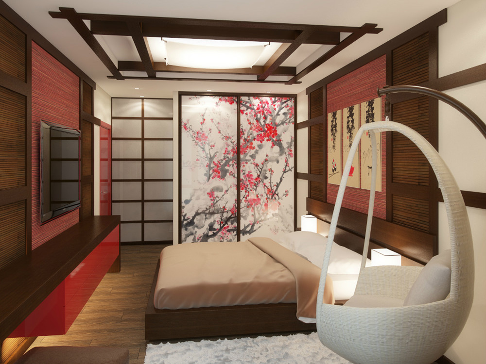 Gantung kerusi di bilik tidur Jepun